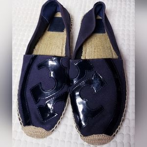 NAVY BLUE TORY BURCH FLAT ESPADRILLES